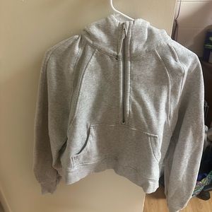 Lululemon heathered core ultra light grey oversized scuba size XS/S